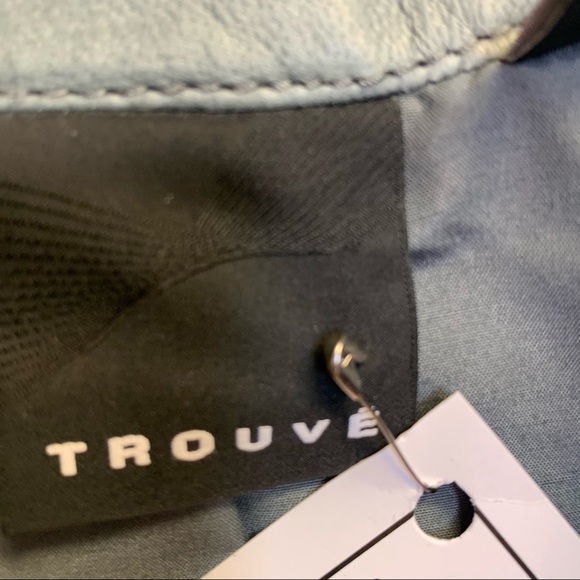 Trouve grey blue genuine leather jacket medium - Picture 5 of 9
